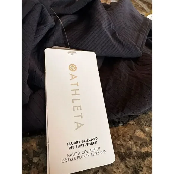 Athleta Women's 1X Black Long Sleeve Turtleneck Top Casual NWT - Picture 13 of 13